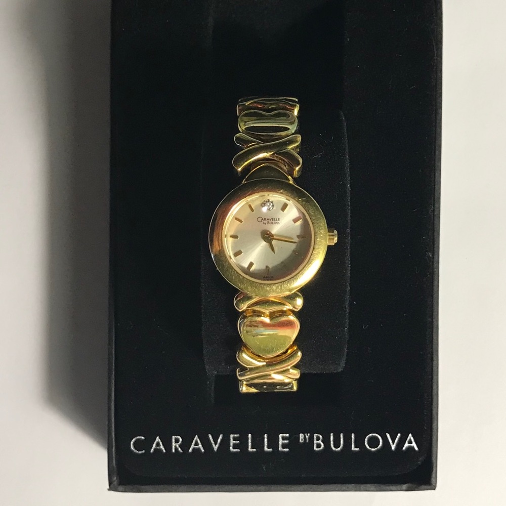 Bulova Caravelle Gold Heart Women’s Watch